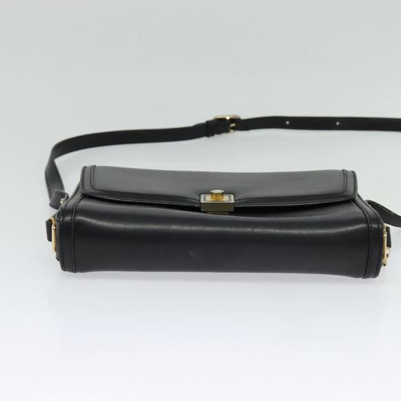 GUCCI Shoulder Bag Leather Black Gold - Picture 9 of 12